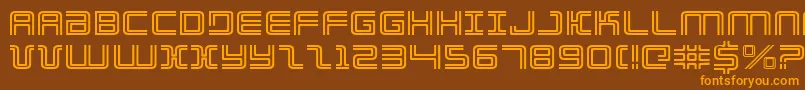 ElectionDayExpanded Font – Orange Fonts on Brown Background