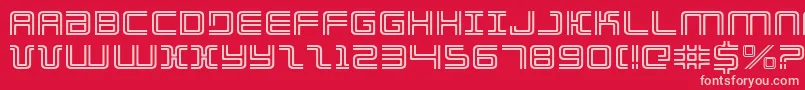 ElectionDayExpanded Font – Pink Fonts on Red Background