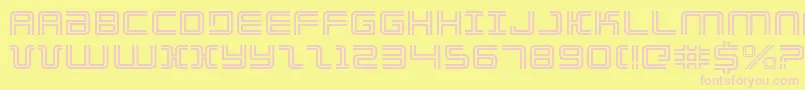 ElectionDayExpanded Font – Pink Fonts on Yellow Background