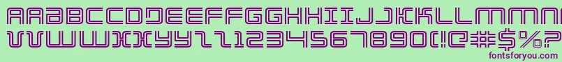 ElectionDayExpanded Font – Purple Fonts on Green Background