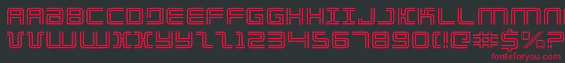 ElectionDayExpanded Font – Red Fonts on Black Background