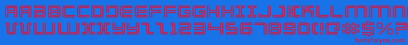 フォントElectionDayExpanded – 赤い文字の青い背景