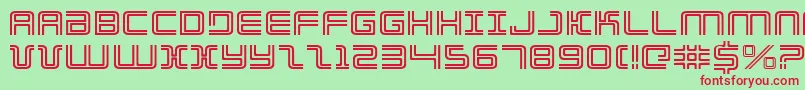 ElectionDayExpanded Font – Red Fonts on Green Background