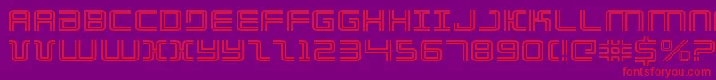 ElectionDayExpanded Font – Red Fonts on Purple Background