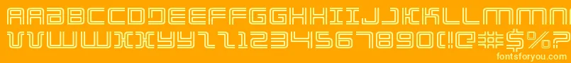 ElectionDayExpanded Font – Yellow Fonts on Orange Background