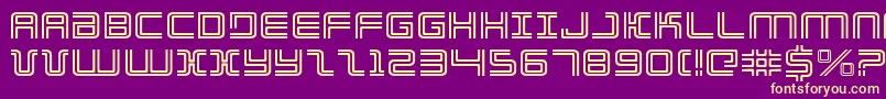 ElectionDayExpanded Font – Yellow Fonts on Purple Background