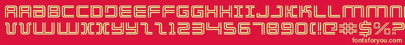 ElectionDayExpanded Font – Yellow Fonts on Red Background