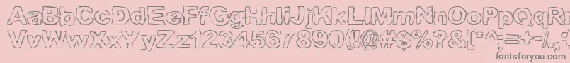 フォントGraml – ピンクの背景に灰色の文字