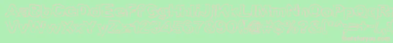 Graml Font – Pink Fonts on Green Background