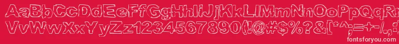 Graml Font – Pink Fonts on Red Background