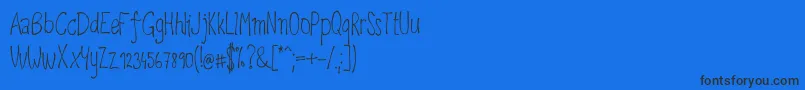 Upirpaw Font – Black Fonts on Blue Background