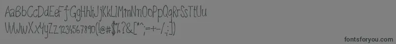 Upirpaw-fontti – mustat fontit harmaalla taustalla