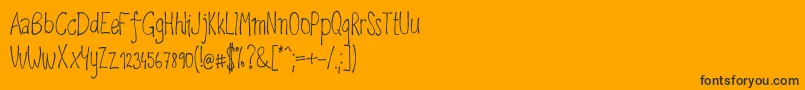 Upirpaw Font – Black Fonts on Orange Background