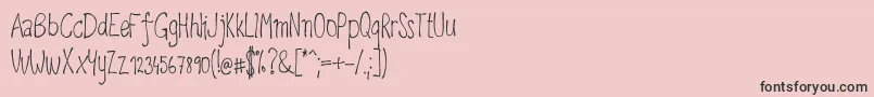 Upirpaw Font – Black Fonts on Pink Background