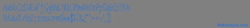 Upirpaw Font – Blue Fonts on Gray Background