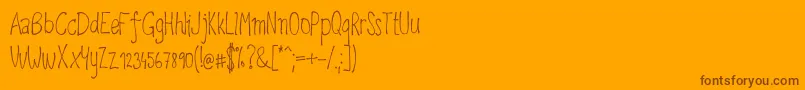 Upirpaw Font – Brown Fonts on Orange Background