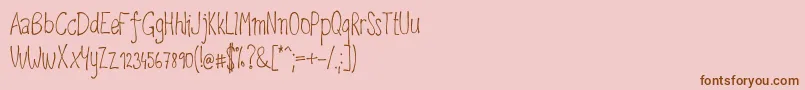 Upirpaw Font – Brown Fonts on Pink Background