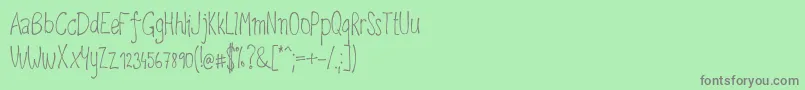 Шрифт Upirpaw – серые шрифты на зелёном фоне