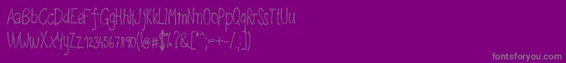 Police Upirpaw – polices grises sur fond violet