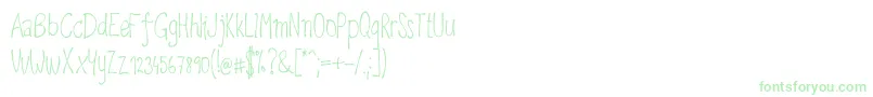 Upirpaw Font – Green Fonts on White Background