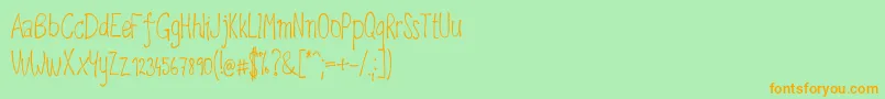 Upirpaw Font – Orange Fonts on Green Background