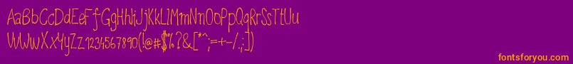 Upirpaw Font – Orange Fonts on Purple Background