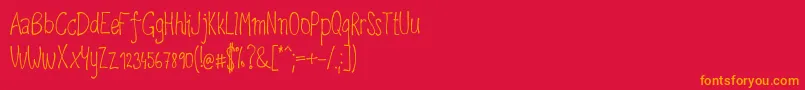 Upirpaw Font – Orange Fonts on Red Background