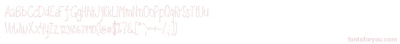 Upirpaw-Schriftart – Rosa Schriften auf weißem Hintergrund