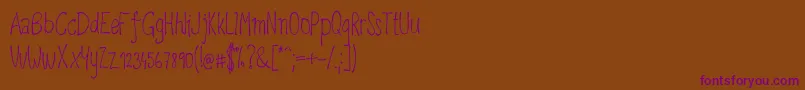 Upirpaw Font – Purple Fonts on Brown Background