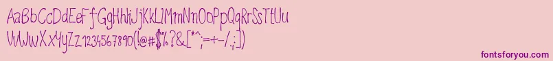 Weitere Informationen zur Upirpaw-Schriftart Upirpaw-Schriftart – Violette Schriften auf rosa Hintergrund