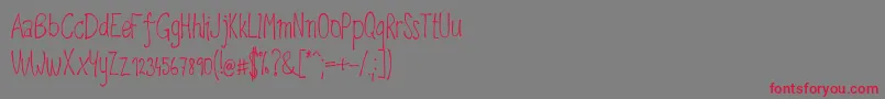Upirpaw Font – Red Fonts on Gray Background