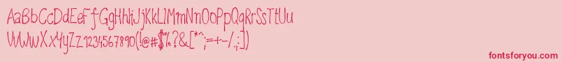 Upirpaw Font – Red Fonts on Pink Background