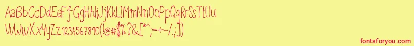 Upirpaw Font – Red Fonts on Yellow Background