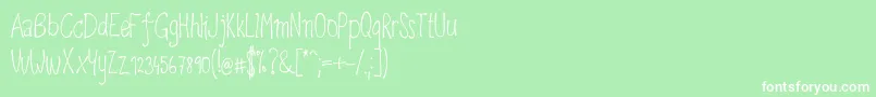 Upirpaw Font – White Fonts on Green Background