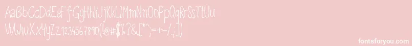 Upirpaw-Schriftart – Weiße Schriften auf rosa Hintergrund