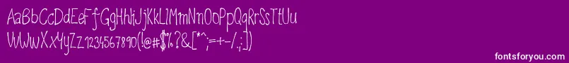 Upirpaw-fontti – valkoiset fontit violetilla taustalla