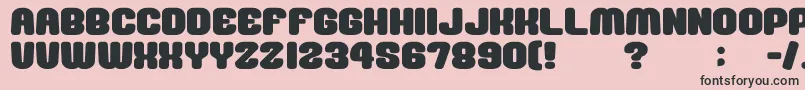GomariceMousouRecord Font – Black Fonts on Pink Background