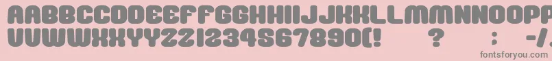 フォントGomariceMousouRecord – ピンクの背景に灰色の文字