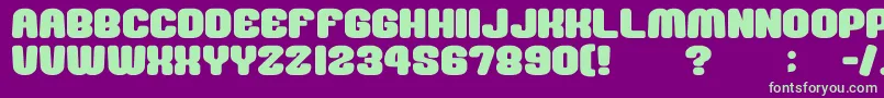 GomariceMousouRecord Font – Green Fonts on Purple Background