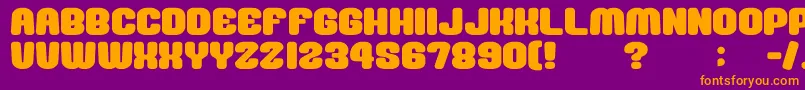 GomariceMousouRecord Font – Orange Fonts on Purple Background