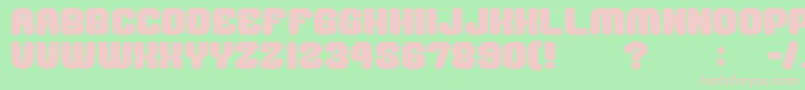 GomariceMousouRecord Font – Pink Fonts on Green Background