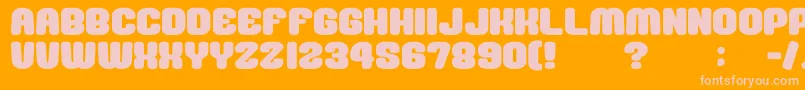 GomariceMousouRecord Font – Pink Fonts on Orange Background
