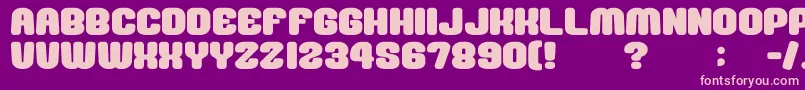 GomariceMousouRecord Font – Pink Fonts on Purple Background