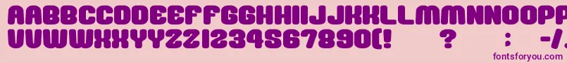 GomariceMousouRecord Font – Purple Fonts on Pink Background