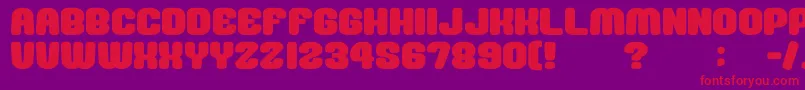 GomariceMousouRecord Font – Red Fonts on Purple Background