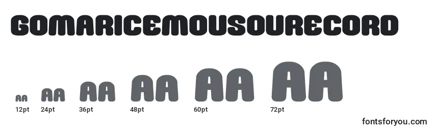 GomariceMousouRecord Font Sizes