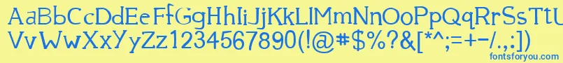 39smooth Font – Blue Fonts on Yellow Background