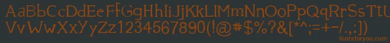 Шрифт 39smooth – коричневые шрифты на чёрном фоне