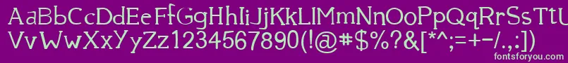 39smooth Font – Green Fonts on Purple Background