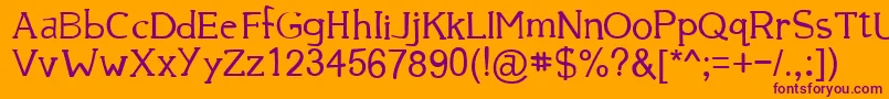 39smooth-Schriftart – Violette Schriften auf orangefarbenem Hintergrund